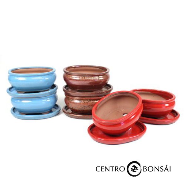 BASIC Tiesto oval 20 cm con plato colores