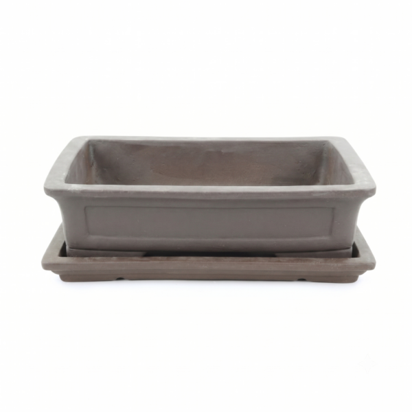Tiesto rectangular para bonsai 30cm con plato